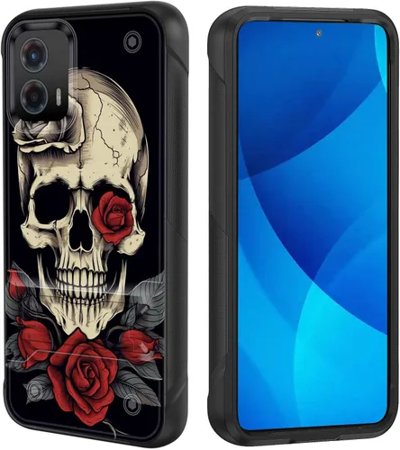 Vista 14 de Funda para Moto G 5G 2023, de doble capa, resistente a prueba de golpes, con soporte, funda protectora militar a prueba de caídas para Motorola Moto