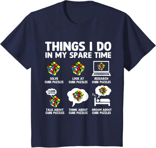 Vista 74 de Things I Do in My Spare Time Cube Puzzle Speed Cubing Camiseta