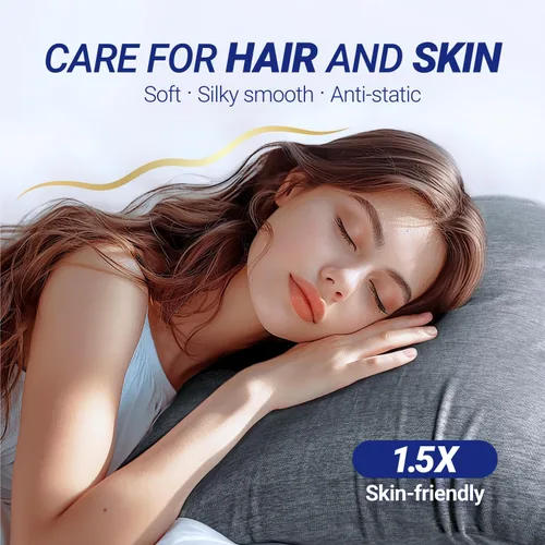 Vista 5 de Fittia Fundas de almohada refrescantes para personas que duermen con calor, paquete de 2 de tamaño estándar, fundas de almohada transpirables