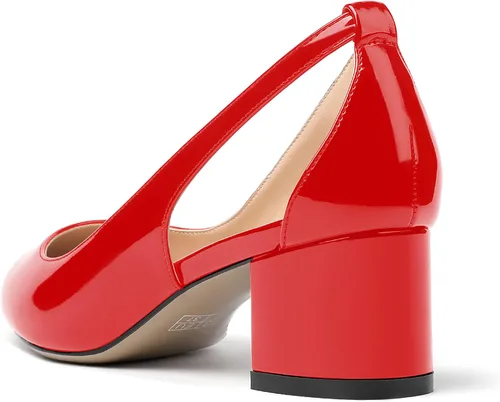 Vista 7 de MERRORI Zapatos de tacón bajo con punta puntiaguda para mujer de 2 pulgadas