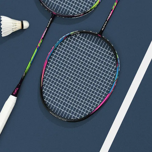 Vista 4 de YAKS Juego de raquetas de bádminton de entrenamiento para estudiantes adultos de alta elasticidad, 4U4G, 3 uds, 4U4G, profesional, ultra ligero