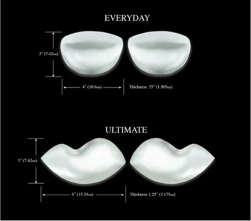 Vista 3 de Secret Silicone Bra Inserts - Clear Gel Push Up Breast Pads - Soft Silicone Cleavage Enhancer