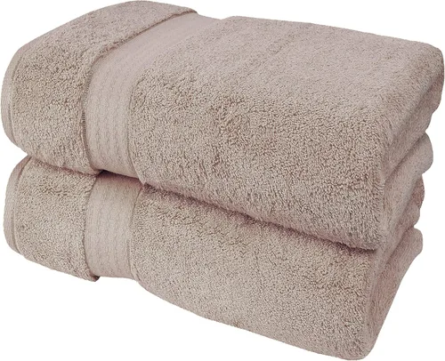 Vista 98 de GLAMBURG Juego de 2 Sábanas de Baño Extra Grandes de Algodón Premium de 700 GSM - 100% Algodón Peinado - 2 Sábanas de Baño 35x70 pulgadas - Calidad