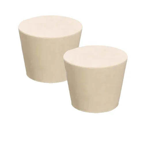 Vista 7 de Paquete de 10 tapones de goma sólida, tapón de goma de laboratorio blanco, tapón de tanque de tubería, tapón de sellado a presión, tapón de orificio