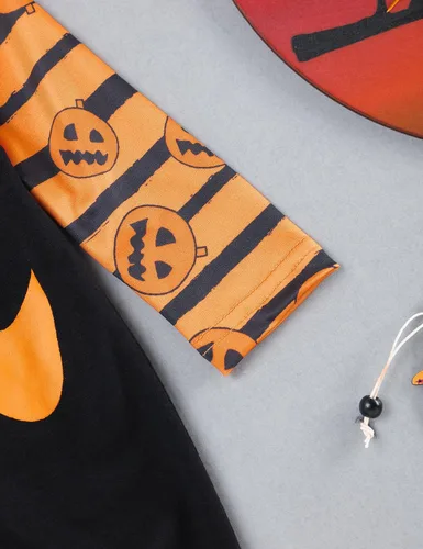 Vista 2 de Mameluco para bebé recién nacido, traje de Halloween, conjunto de regalo