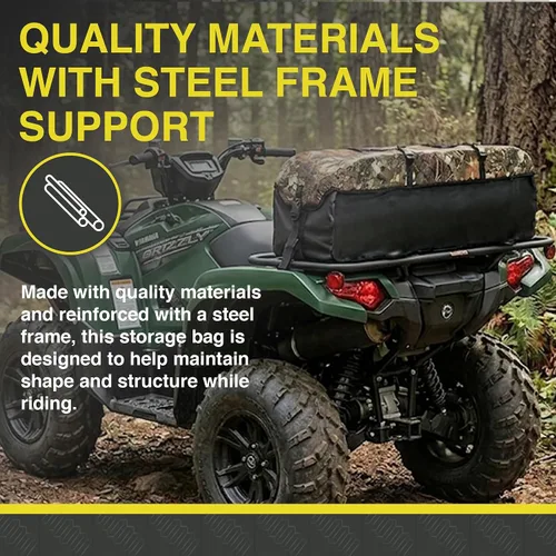 Vista 5 de ATV TEK Arch Series Bolsa de expedición para caza y pesca, bolsa de carga para la parte trasera de ATV/UTV - Kings Mountain Shadow Camo