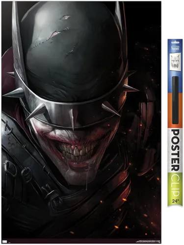 Vista 17 de Trends International DC Comics The Batman Who Laughs - Póster de pared de cara, 14.725 x 22.375 pulgadas, versión enmarcada de madera de granero