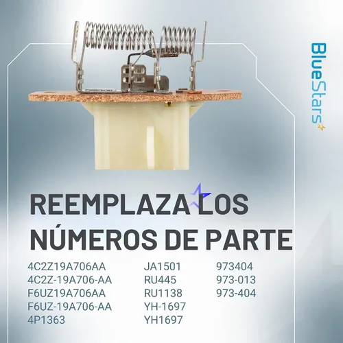 Vista 3 de BlueStars Resistencia del motor del soplador HVAC 973-013, compatible con Ford 1997-2014 E150 E250, 1997-2022 E350, 2000-2005 Excursion, 1999-2007