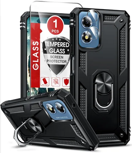 Vista 142 de LeYi Funda para Moto G Stylus 2022 4G (no compatible con 5G), funda para Moto G Stylus con 2 protectores de pantalla, funda protectora de grado Oro