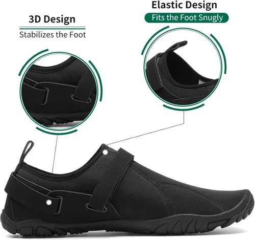 Vista 3 de SAGUARO Zapatos de agua para hombres y mujeres, zapatos de playa de secado rápido, sin caída, zapatos acuáticos para río, piscina, surf, kayak