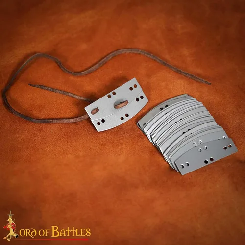 Vista 3 de Lord of Battles Lamellar Armor - Placas preperforadas, calibre 20, 100 unidades de placas de acero suave para armadura histórica, recreación