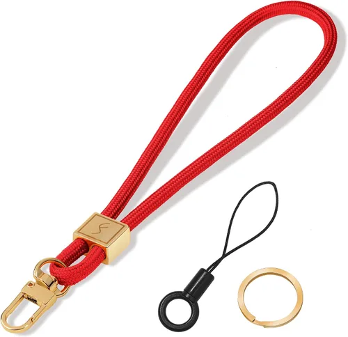 Vista 12 de Fishent Cordón para llavero, bonito soporte para llavero, cordón de muñeca tejido mejorado para llaves, correa de muñeca llavero para mujeres