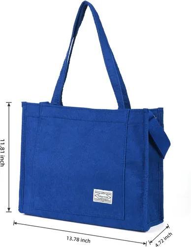 Vista 2 de Valleycomfy Bolso de mano de pana para mujer, bolso cruzado de viaje, bolso de hombro para mujer, bolsos de trabajo, bolso de mano para uso diario