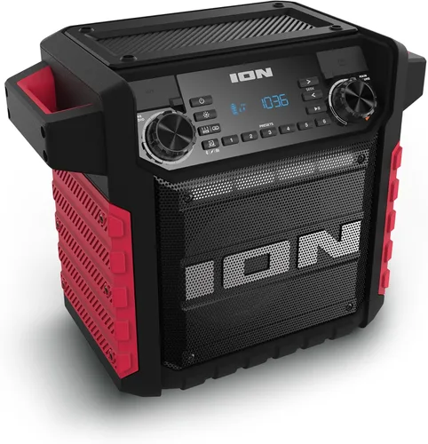 Vista 10 de ION Sport 320 - Altavoz de fiesta Bluetooth para exteriores de 200 vatios con batería recargable, radio FM, luces, carga USB, aplicación, sonido