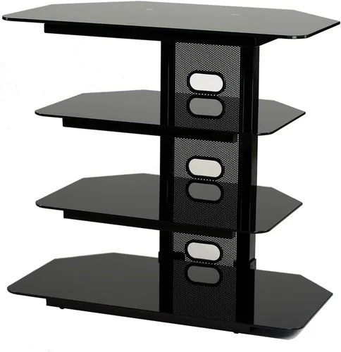 Vista 2 de TransDeco Soporte esquinero para audio y video, TV de 35", color negro
