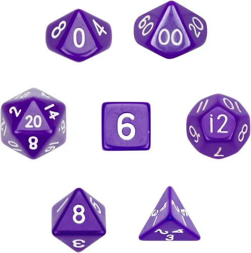 Vista 5 de Wiz Dice Serie I Juego de 7 dados poliédricos opacos en bolsa de terciopelo Negro