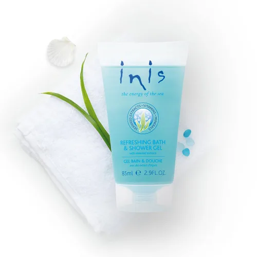 Vista 3 de Inis la Energía del Mar Gel Refrescante de Baño y Ducha - Tamaño de Viaje para Lavado Corporal para Mujeres y Hombres - Fragancia Fresca de Océano