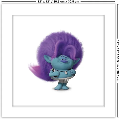 Vista 6 de Trends International Gallery Pops Trolls Band Together - Póster de pared de Bruce, 12.00 x 12.00 pulgadas, versión de marco blanco