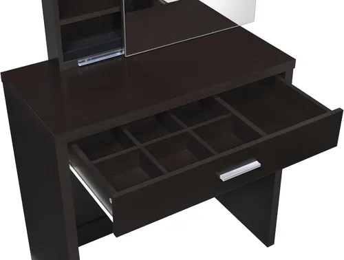 Vista 15 de Tocador contemporáneo Coaster Home Furnishings, Madera, Capuccino