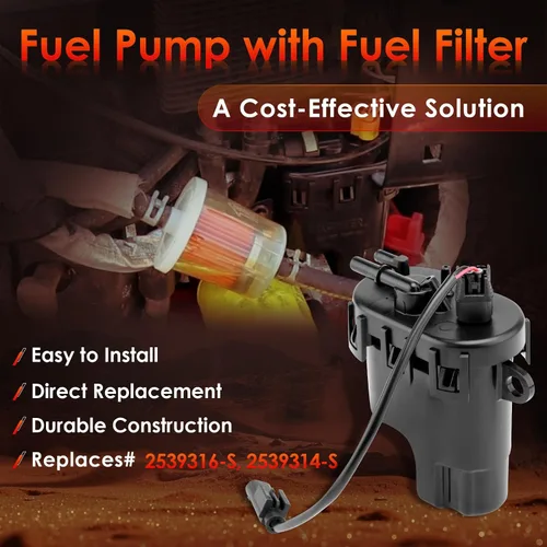 Vista 3 de Módulo de bomba de combustible con filtro de combustible y cable, compatible con motor Kohler EFI Command ECH/ECV 630 650 680 730 740 749, kit