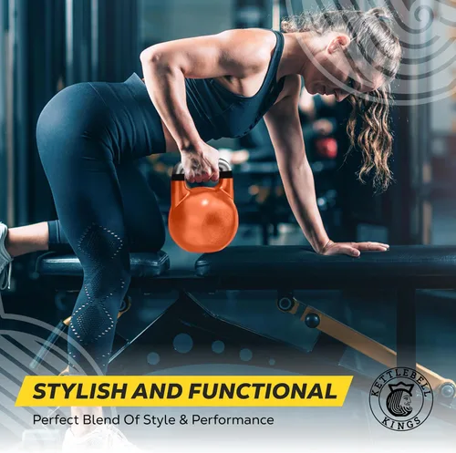 Vista 6 de Kettlebell Kings Pesas rusas de competición (mango de 1.378 in) 17.6-105.8 lbs Pesas de mano Equipo de gimnasio de entrenamiento