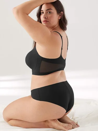 Vista 4 de True & Co Brasier convertible con cuello redondo y malla True Body Lift para mujer