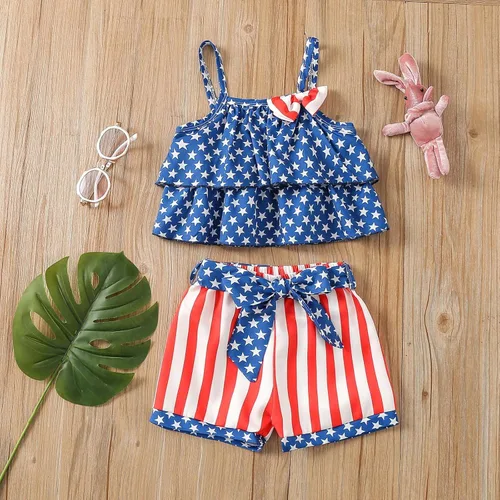 Vista 7 de TBUIALL Toddler Girl Halloween Clothes Set Toddler Kids Girls 4 Of July Words Tassel Sleeveless Sweats for Teen Girls