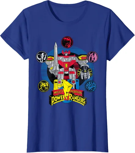 Vista 42 de Power Rangers Camiseta Megazord Asfalto