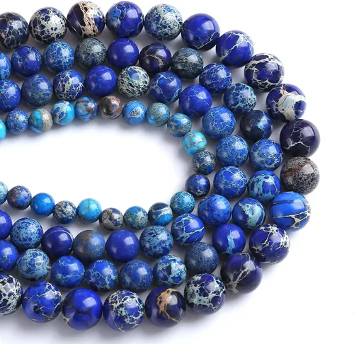 Vista 28 de 88 cuentas de piedra natural africana de piedra de sangre para hacer joyas y pulseras
