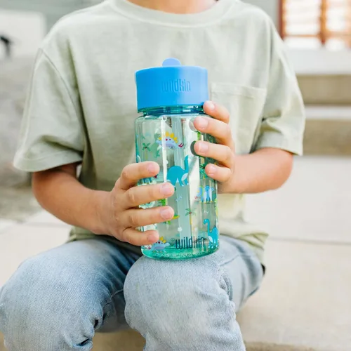 Vista 6 de Wildkin - Botella de agua de Tritan para niños de 16 onzas con tapa