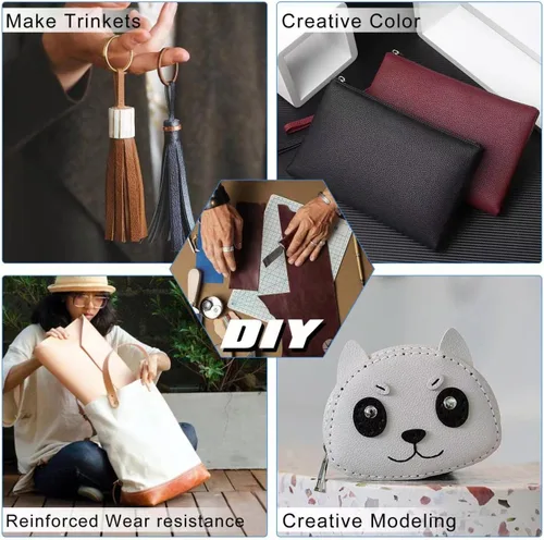 Vista 6 de Parche de reparación de cuero Numola, parche autoadhesivo para sofás, asientos de automóvil, sofás, bolsos, chaquetas