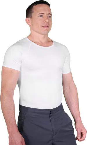 Vista 2 de Esteem Apparel Camiseta de compresión para hombre, adelgazante, para el pecho, chaleco para abdominales