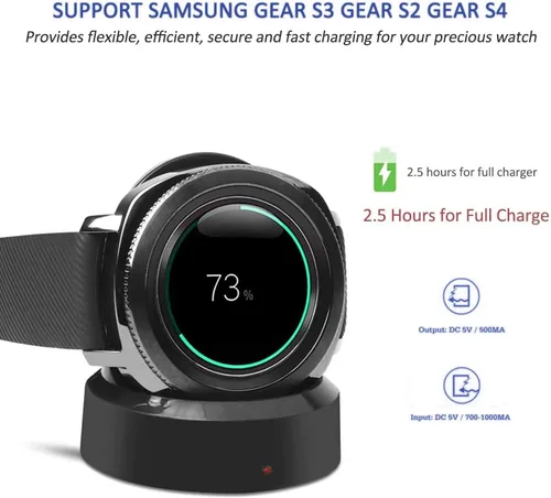 Vista 4 de Samsung Gear S3 - Cargador de reloj Samsung Frontier, estación de carga de reloj Samsung Frontier para Samung Gear S4 S3 S2 Frontier Classic