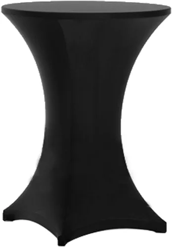 Vista 8 de Tina's Paquete de 6 fundas para mesa de cóctel de elastano Highboy de 30 x 42 pulgadas, color negro, mantel elástico ajustable para mesas redondas