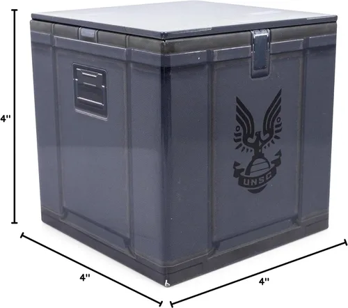 Vista 8 de Ukonic Halo UNSC Cajón de Munición de Lata de Almacenamiento de 4 Pulgadas Organizador de Cubo con Tapa Contenedor de Cesta, Organizador de Cubo