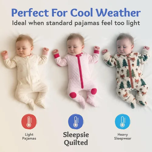 Vista 5 de baby deedee Sleepsie Acolchado - Pijama de algodón con pies para bebé Azul Dream