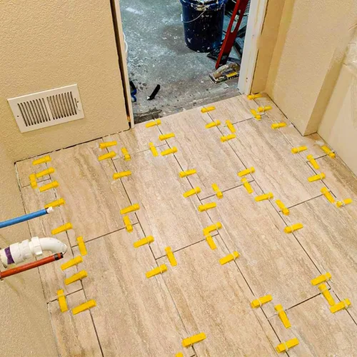 Vista 3 de Generic 132 - Kit de sistema de nivelación de azulejos, 300 clips espaciadores y 100 cuñas reutilizables con 1 alicates de baldosas para instalación