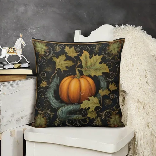 Vista 13 de Almohadas de sofá para sala de estar, 12 x 12 pulgadas, coloridas hojas de otoño y otoño, funda de cojín para sofá, decoración moderna, otoño
