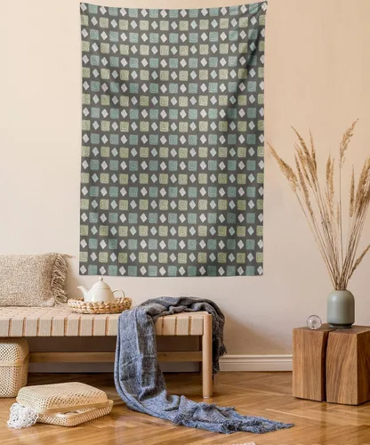 Vista 18 de Lunarable Tapiz azul, piscina temática de competición deportiva con carriles imagen de pictograma acuático, decoración de tela para colgar