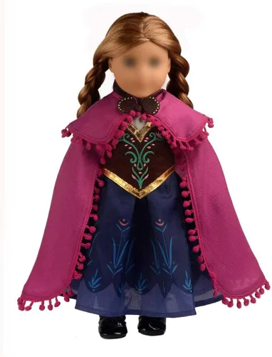 Vista 3 de Ropa de muñeca, vestido de princesa, disfraces de reina para muñecas de 18 pulgadas