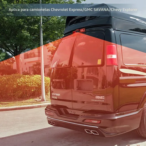 Vista 2 de DALLUX Savana Cargo Van - Cámara de respaldo con luz de freno para Transporter Chevrolet Express/GMC Savana 2003-2019/Chevy Explorer Van,3rd 170°