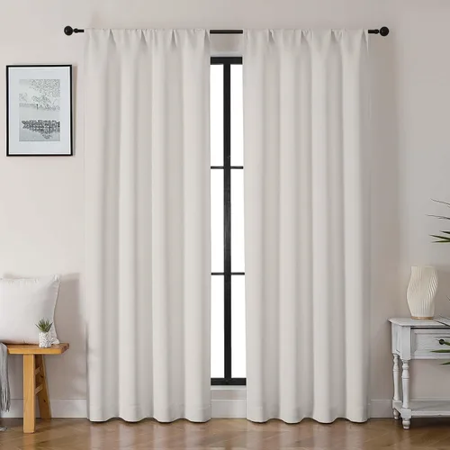 Vista 96 de Gwine Cortinas opacas para dormitorio, 54 pulgadas de largo, paneles de cortina de ventana con aislamiento térmico y reducción de ruido, cortinas