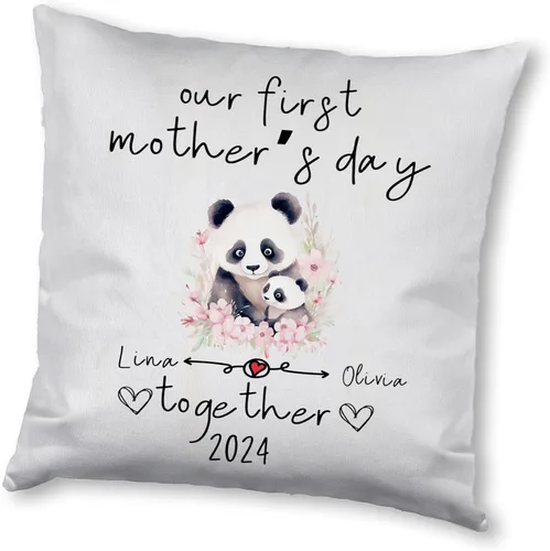 Vista 12 de Mother's Day Panda, Personalised Pillow Case Decor for Home, Present for Mom, Grandmother, for Her