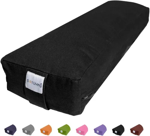 Vista 110 de Sol Living Almohada de yoga rectangular para meditación, accesorios de meditación de algodón, almohada de meditación restaurativa de yoga, almohada