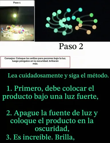Vista 2 de Prjndjw 48 piezas que brillan en la oscuridad de plástico flexible acrílico curvado, con ojos de serpiente, lengua, pezón, piercing corporal