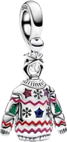 Vista 23 de Annmors S925 Silver Christmas Charms for Women Pandora Moments Bracelet Venado de Navidad
