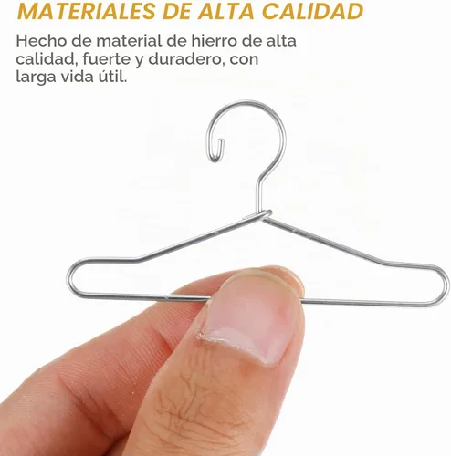 Vista 6 de 20 piezas de ropa para muñecas, colgador de metal para muñecas, ropa de muñeca, accesorios para ropa de muñeca, vestido de 2.25 pulgadas