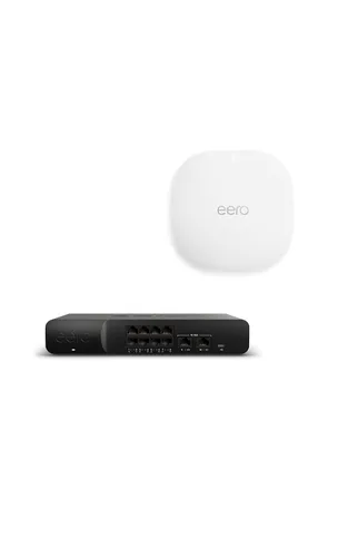 Vista 2 de Amazon eero PoE Gateway y eero PoE 6: Punto de acceso Wi-Fi 6 de doble banda montable en techo o pared