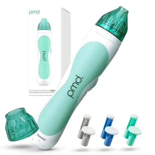 Vista 11 de PMD Beauty Personal Microderm Classic - Uso en el hogar, herramienta exfoliante facial, kit de máquina de microdermoabrasión para el cuidado