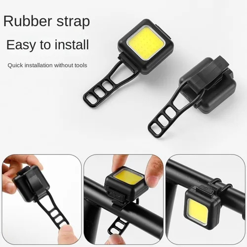 Vista 4 de Luces delanteras de bicicleta lámpara trasera 130/80LM 150mAh LED luz de ciclismo IPX5 impermeable 3 modos fácil de instalar